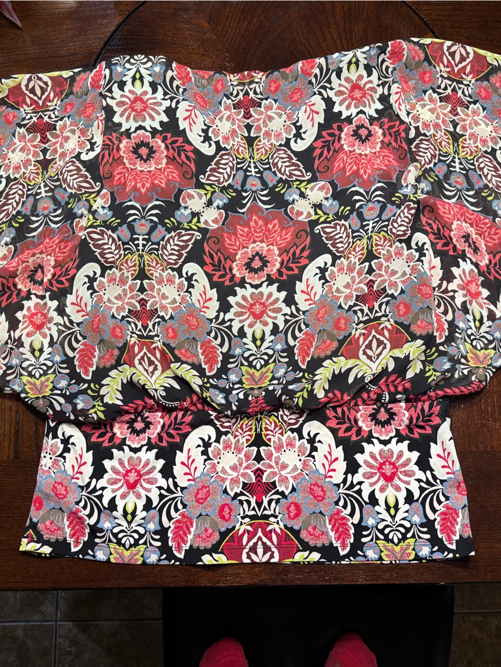Coco Bianco Black Floral-Trim Tunic - Picture 4 of 6
